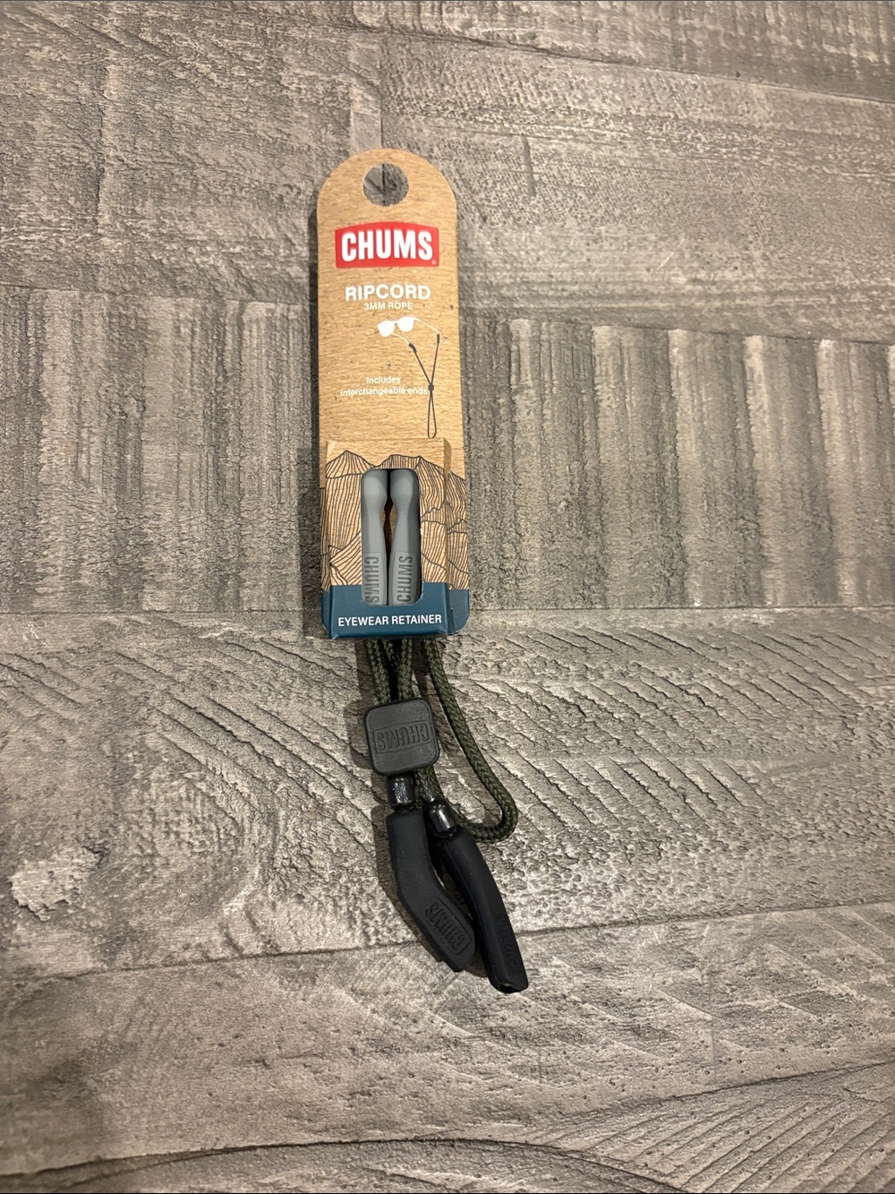 CHUMS Olive Green Ripcord Eyewear Retainer